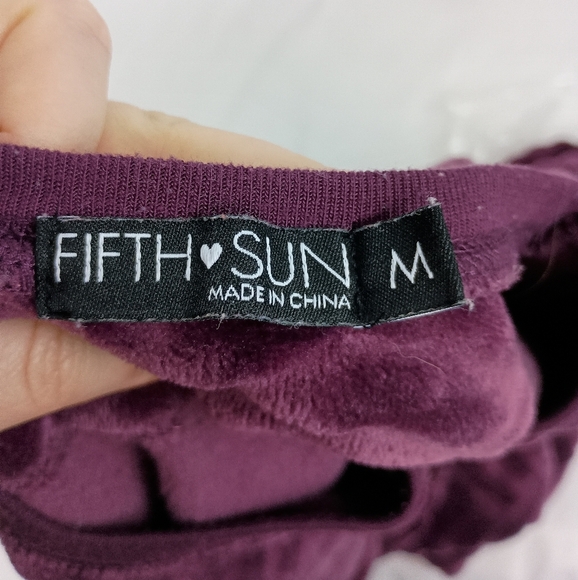 2/$30 FIFTH SUN Plush Purple Chevron Pullover Cozy Warm Sweatshirt (#1,265) - Picture 2 of 7
